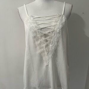 White camisole blouse.